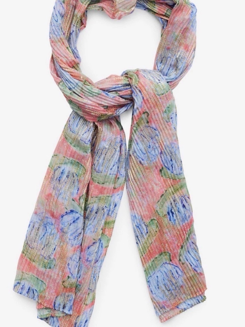 NWT Steve Madden Oblong Crinkle Lily Scarf Versatile 25x72